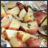 Foil Pack Grilled Red Potatoes
